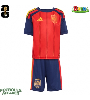 Spanien Hemmaställ Barn VM 2026 Kortärmad (+ Korta byxor)
